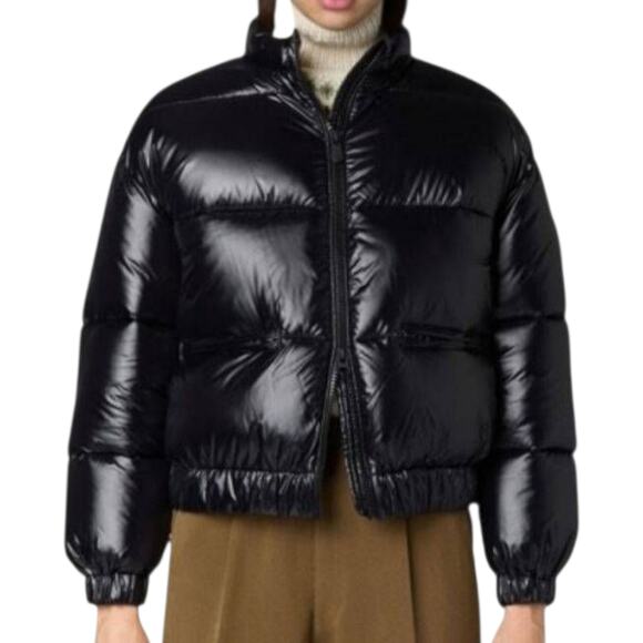 SAVE THE DUCK Shira Puffer Jacket Bomber Coat Off White Warm Plumtech Down - Picture 12 of 14